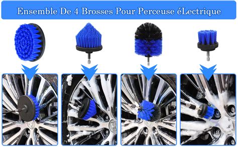 Amazon Fr Pcs Lot De Brosse Nettoyage Voiture Brosse Jante Voiture