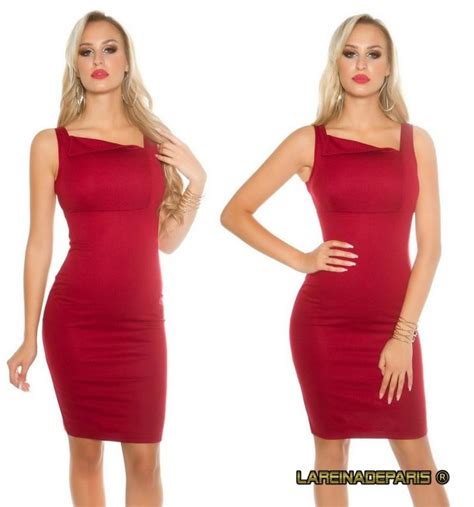 Comprar Vestido Entallado Con Cuello Asimétrico Vestidos De Fiesta