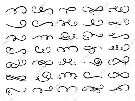 Calligraphic Flourishes Vector Design Images Calligraphic Swirl