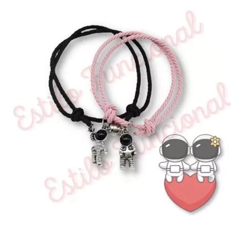 Set Pulseras Pareja Im N Astronautas Enamorados Love Amistad