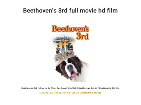 Beethoven's 3rd full movie hd film