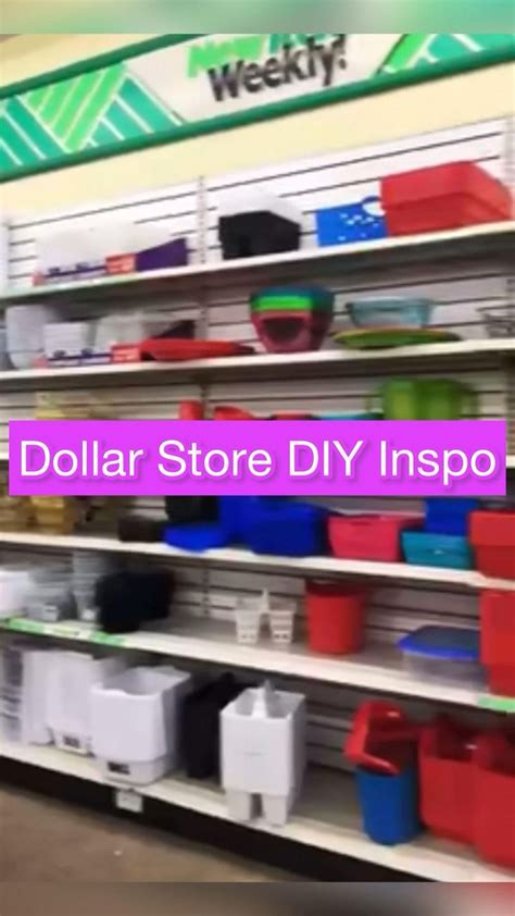 The Dollar Store Diy Display Is Filled With Plastic Containers