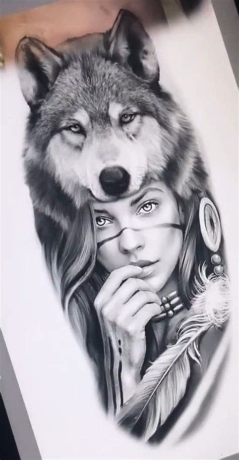 Pin On Boredpanda In Wolf Girl Tattoos Wolf Tattoos Native