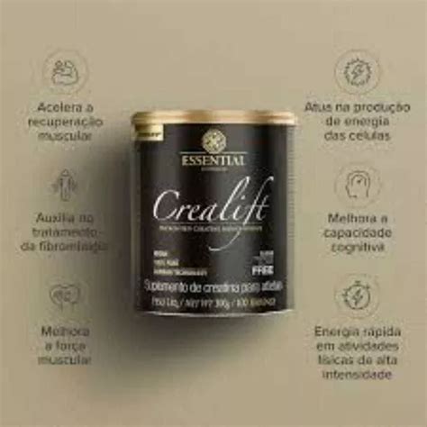 Crealift 300g Creatina Monohidratada Creapure Essential Sabor