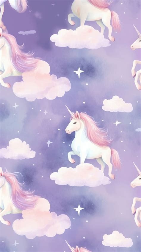 Watercolor unicorn icon backgrounds pattern | Premium Photo ...