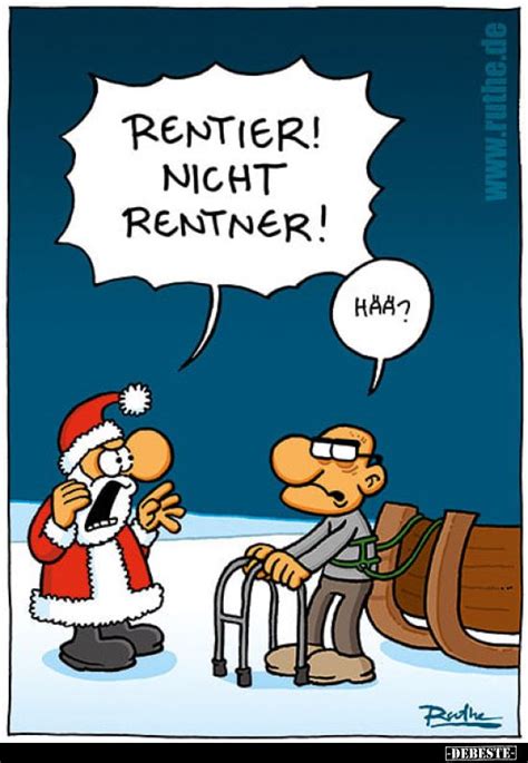 Rentier Nicht Rentner Witze Weihnachten Weihnachtsmann Lustig