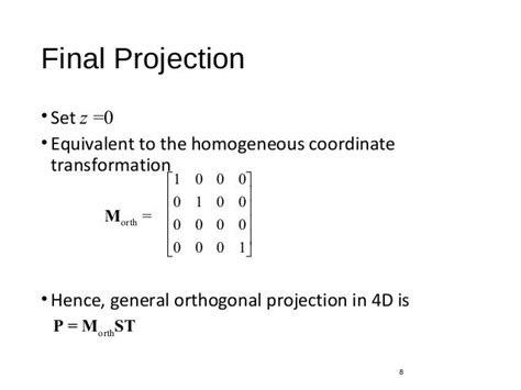 Projection Matrices