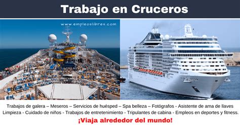 Trabajo En Cruceros Y Barcos A Bordo Empleos Libres