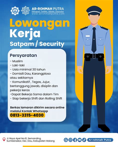Lowongan Satpam - Ar-Rohmah Putra Islamic Boarding School