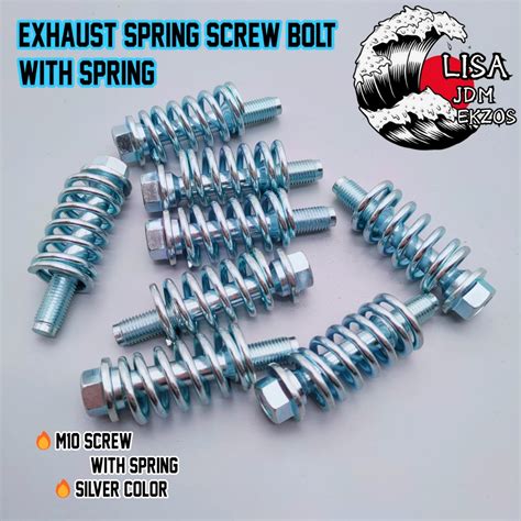 M8 M10 Exhaust Spring Screw Bolt Spring Set Universal Honda Toyota