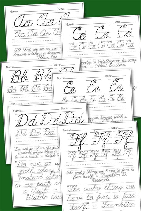 Free Alphabet Cursive Letter Printables