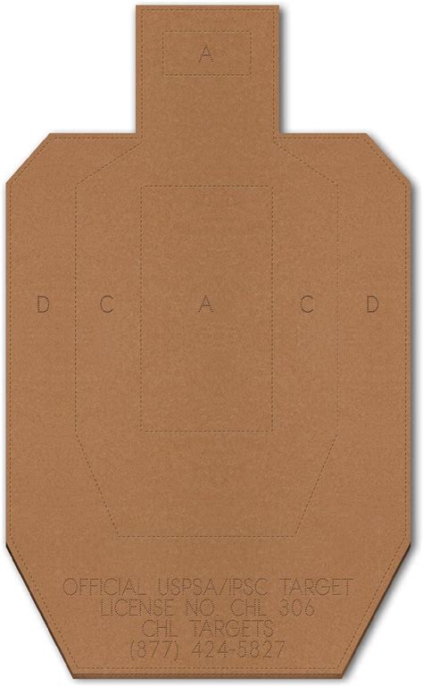 Official USPSA IPSC Cardboard Targets Competition Torso Target