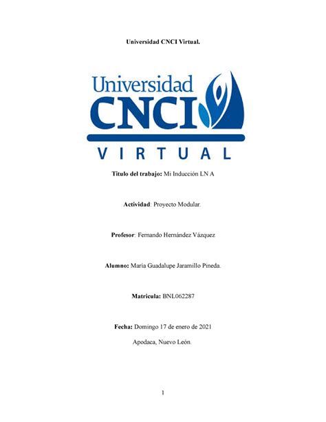 Proyecto Modular Universidad CNCI Virtual Titulo Del Trabajo Mi