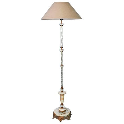 Art Deco Style Lucite And Brass Floor Lamp For Sale At 1stdibs