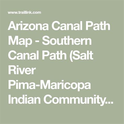 Arizona Water Canal Map