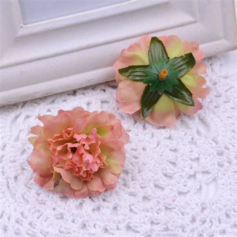 10pcs Artificial Flower 5cm Silk Carnation Flower Head Wedding Home