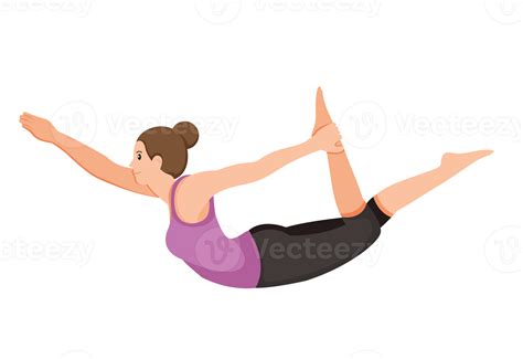 Young Woman Doing Yoga Poses Illustration 21491888 Png