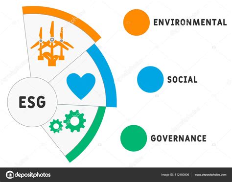 Esg Environmental Social Governance Business Concept Background Vector