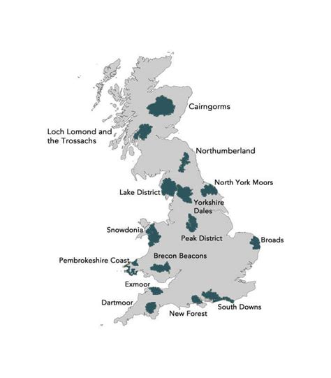 Map Of Uk National Parks Ashlan Ninnetta