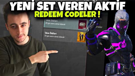 PUBG MOBİLE REDEEM CODE 2024 SET VEREN YENİ REDEEM CODELER KANITLI