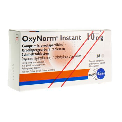 OXYNORM INSTANT TABL 28 X 10 MG Apotheek Bakelants