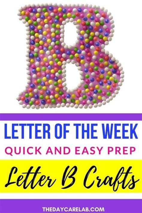 Easy Prep Letter B Craft And Activities For Kids • The Daycare Lab