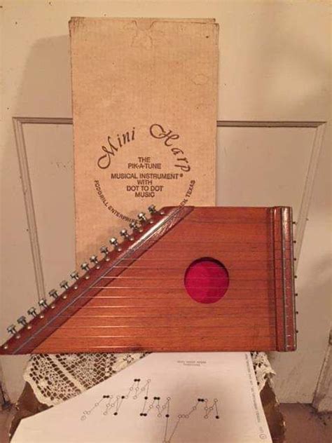 Authentic Musical Zither With Song Sheets Folk Instruments Musicals Harp