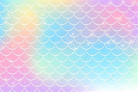 Holographic Rainbow Background With Mermaid Scales Rainbow Unicorn