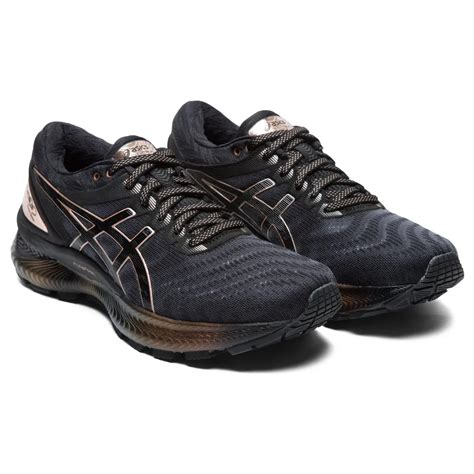 Asics Gel Nimbus 22 Platinum Running Shoes Black Runnerinn