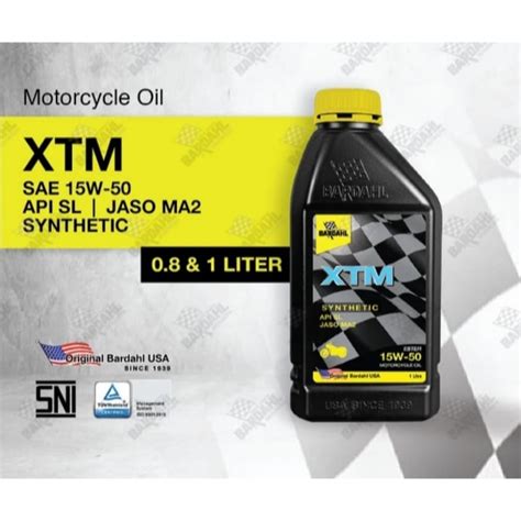 Jual Bardahl Xtm Sae W Synthetic Ester Api Sl Jaso Ma Shopee