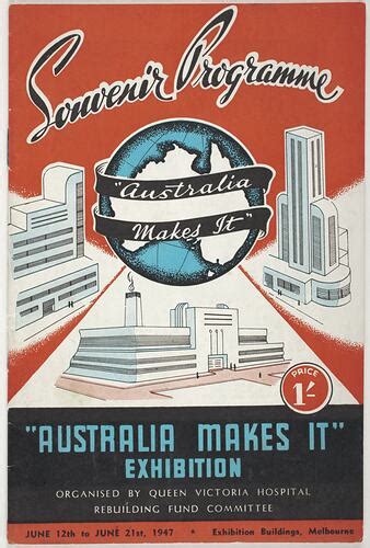 Booklet Souvenir Programme Australia Makes It Melbourne Jun 1947