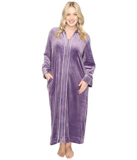 Carole Hochman Plus Size Velour Zip Robe Carole Hochman Housecoat