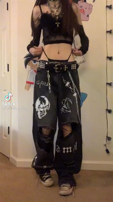 1hav3n0nam3 On Tiktok Video Grunge Dress Edgy Outfits Fashion