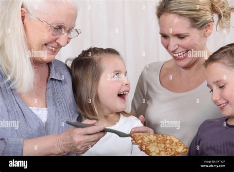 Three Generations Of Women Stock Photo Alamy