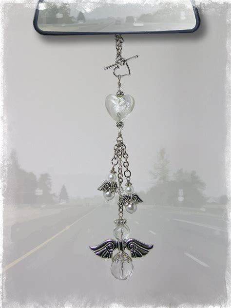 Guardian Angel Car Charm Rear View Mirror Car By Ourbeadbox