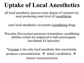 Pharmacology Of Local Anesthetics Ppt