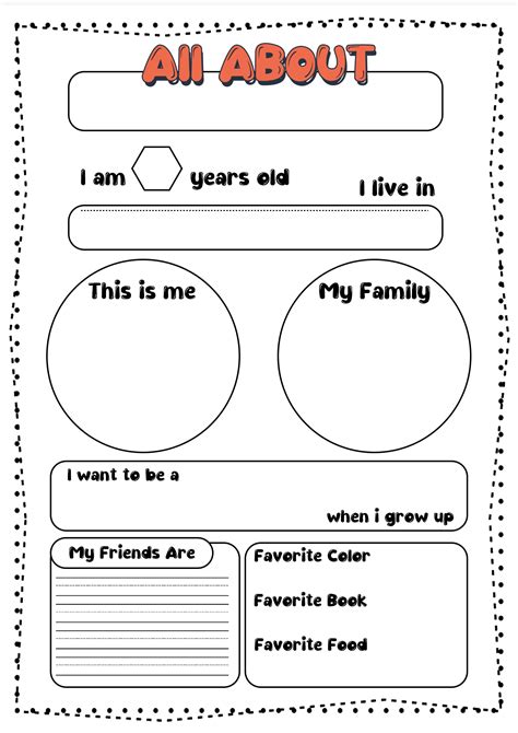 9 Best Images Of Who Am I Worksheets For First Day Of School Who Am I