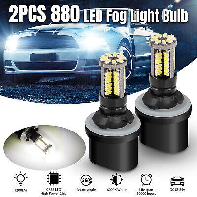 Pcs Led Fog Light Driving Bulbs Drl W K