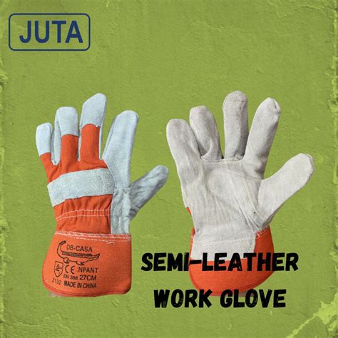 Semi Leather Work Glove Welding Glove Safety Glove Heavy Duty