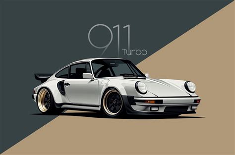 Porsche 911 Turbo Auto Car Posters And Prints By Remigius Wloczkowski