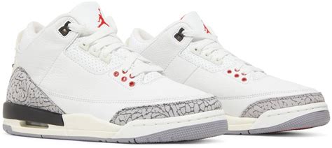 Grade School Air Jordan 3 Retro White Cement Reimagined Dm0967‑100