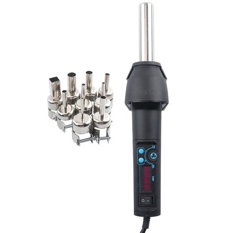 Fast 650W LCD Adjustable Electronic Hot Air Gun Desoldering Station IC SMD BGA Nozzle 650W