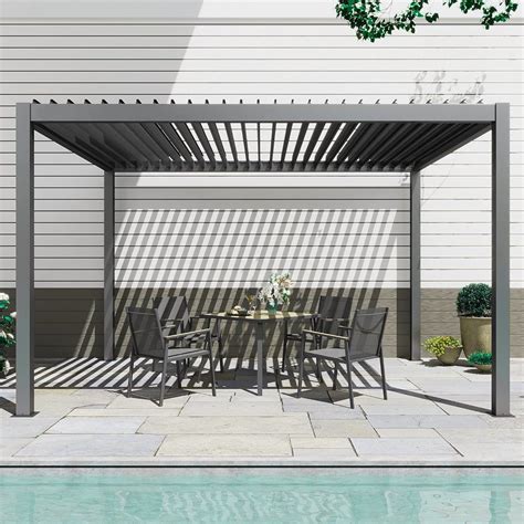 Luxury Outdoor Waterproof Swimming Pool Sun Shade Motorized Gazebo