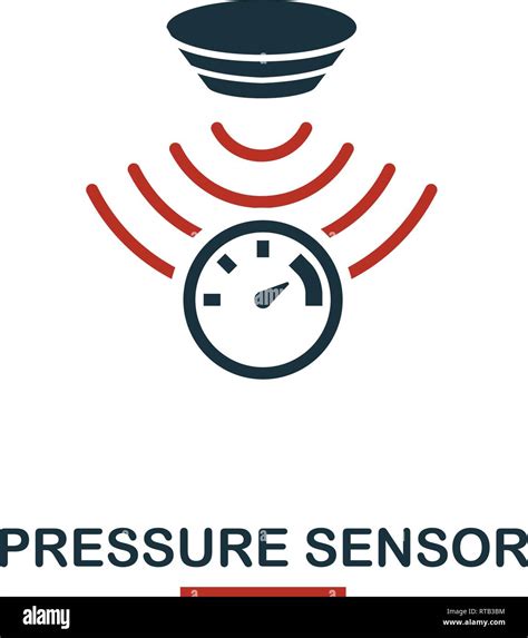 Pressure Sensor icon from sensors icons collection. Creative two colors ...