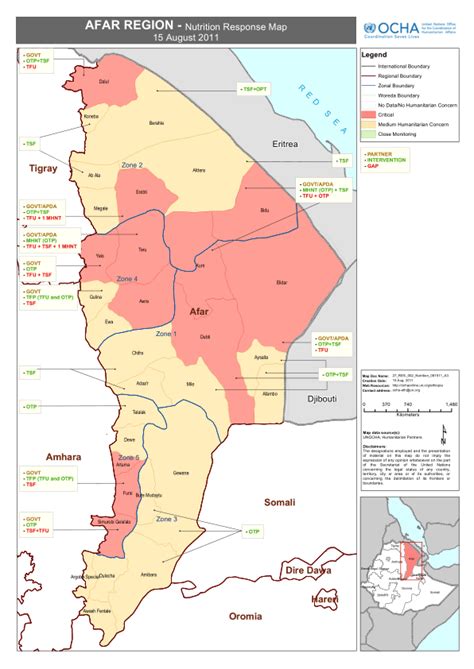 Afar Region Woreda Map