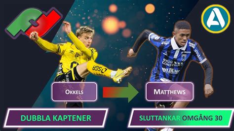 SLUTTANKAR DUBBLA KAPTENER Byten Kaptensval I Allsvenskan