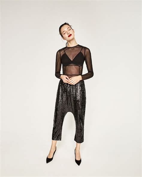 Image 1 Of TULLE BODYSUIT From Zara Online Womens Clothing Clothes