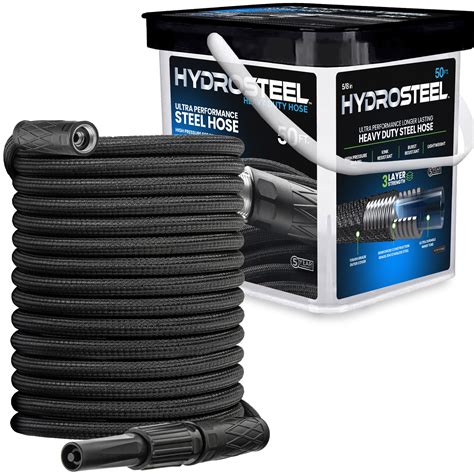 Hydrosteel Garden Hose Heavy Duty Steel Hose Triple Layered Water Hose