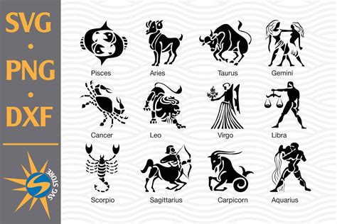 Horoscope Svg Png Dxf Digital Files Include By Svgstoreshop