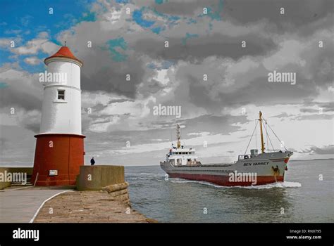 Redundant Lighthouse On The Pier In Berwick Upon Tweed Northumberland